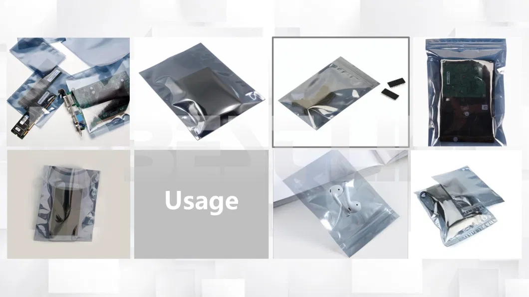 Anti-Static Zip-Lock Bags Smell Proof Cleanroom Plastic ESD Shielding Bags Static Barrier Packaging Materials