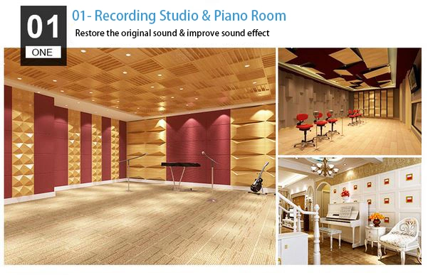 Acoustic Wood Panel Indoor Decorative Material with Sound Absorbing